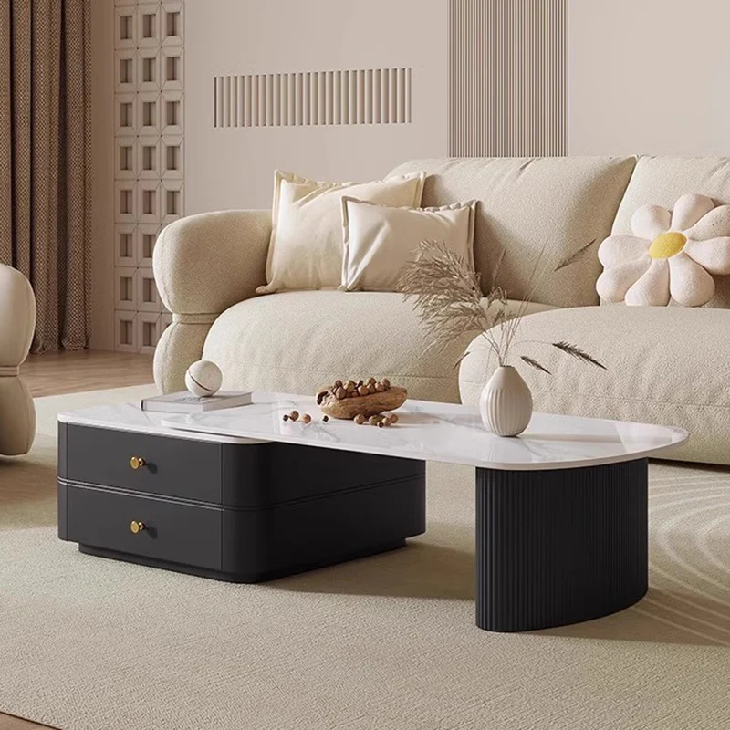 Роскошный деревянный журнальный столик для хранения скандинавское украшение