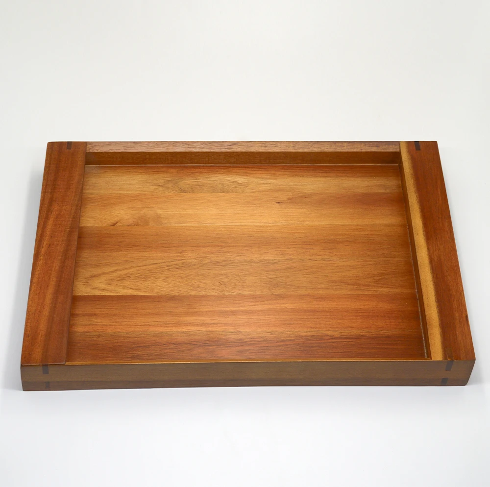 Wooden Serving Tray Wood Food Fruit Snack Cake Dessert Serving Plate Tea Board for Home and Hotel Kitchen Dinner Decor