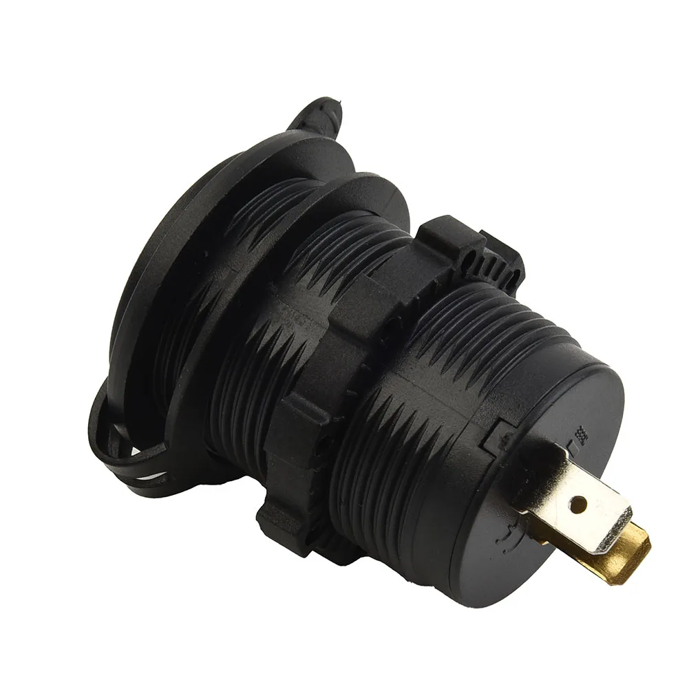 

Motorcycle Charger Dual USB Port 12V/24V Waterproof Handlebar Charger 2.1A / 1A Adapter Power Supply Socket With Led Indicator