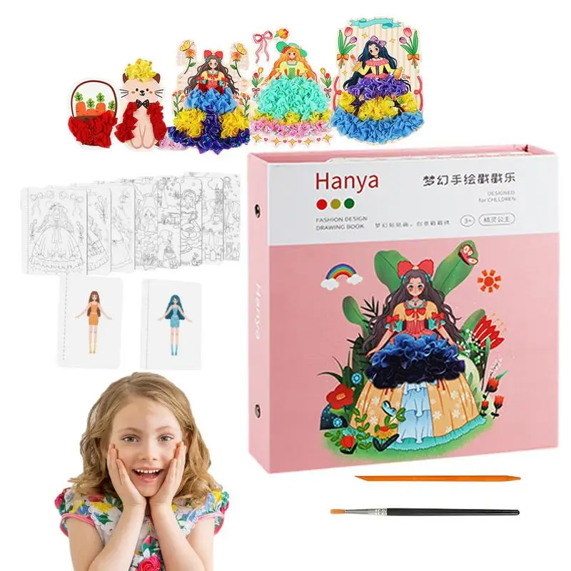 Фото DIY-игрушки для творчества, Детские искусства и ремесла, пазл, прокол, живопись, сделай сам, тыкать, веселые игрушки, красочные развивающие игрушки, 3D книга для активности, искусство №1