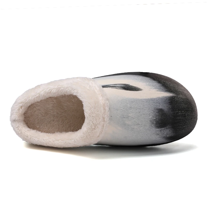 Odor Proof Waterproof Cotton Slippers for Women 2022 New Plush Warm House Female Soft Slides Non-Slip Memory Foam Couples Shoes