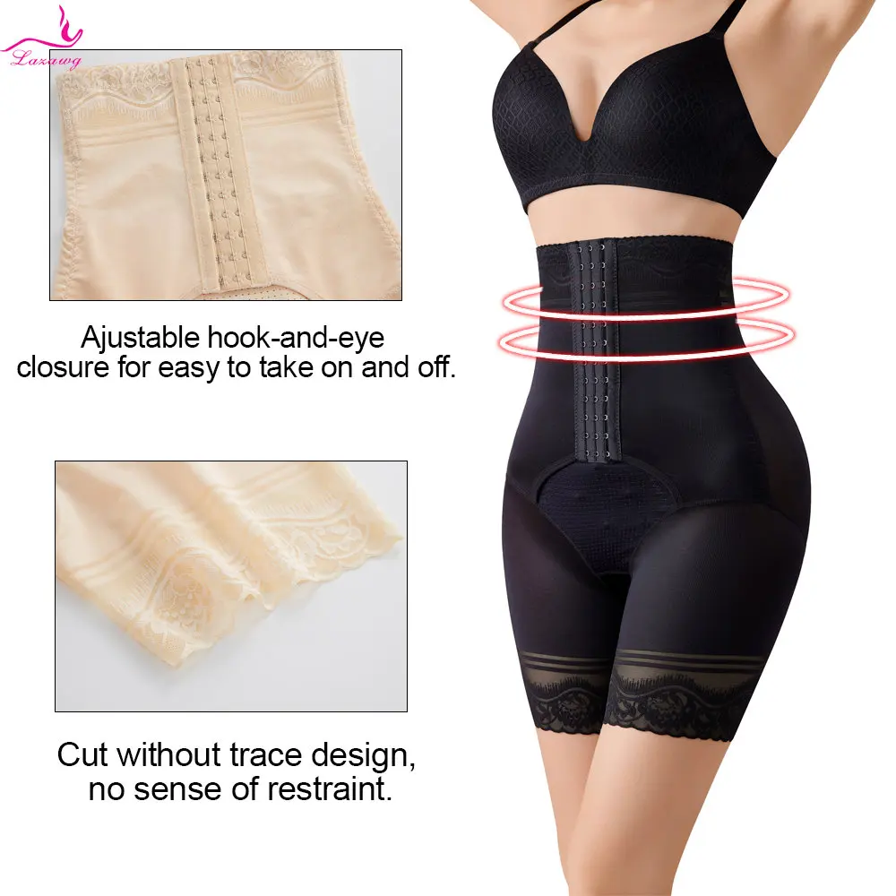 LAZAWG Body Shaper Shorts for Women Waist Trainer Tummy Control Panties High Waist Shapewear Ladies Safety Shorts Seamless
