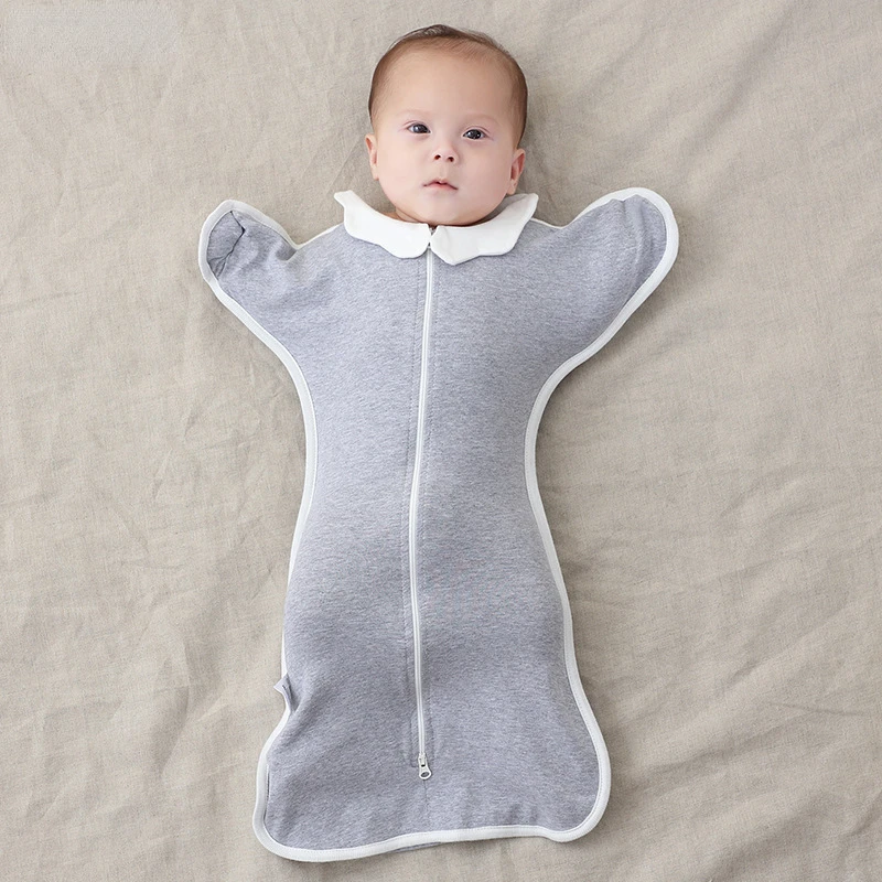 

children's clothing spring oott Bebe newborn baby solid color zipper sleeping bag