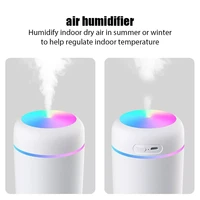 portable air humidifier mini aroma oil diffuser usb cool mist sprayer with colorful soft night light for home car 300ml purifier