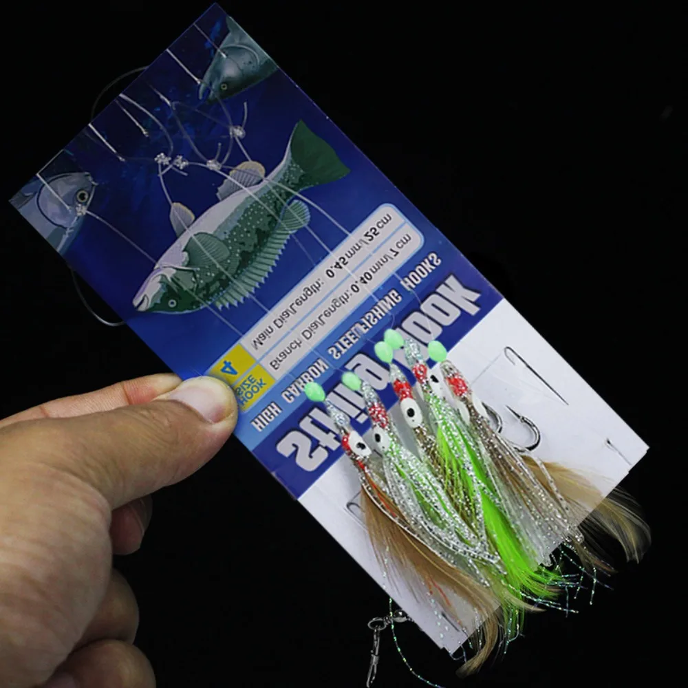 2024 длинный хвост завязанная светящаяся приманка для рыбы мягкая силиконовая