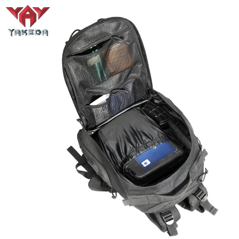Фото YAKEDA 600D MOLLE Тактический рюкзак Assault Pack 40L Водонепроницаемый уличный дорожный рюкзак для кемпинга, альпинизма и пешего туризма, мужской рюкзак №3