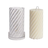 spiral cylindrical candlesilicone mold diy resin pigment pigment candle mould aromatherapy candlewax moldshandmadegift homedecor