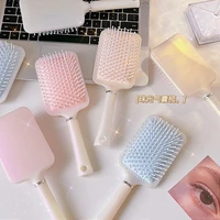 pearl color hair brush shiny airbag massage comb haircare scalp detangling hair brush styling tool women men salon accessories