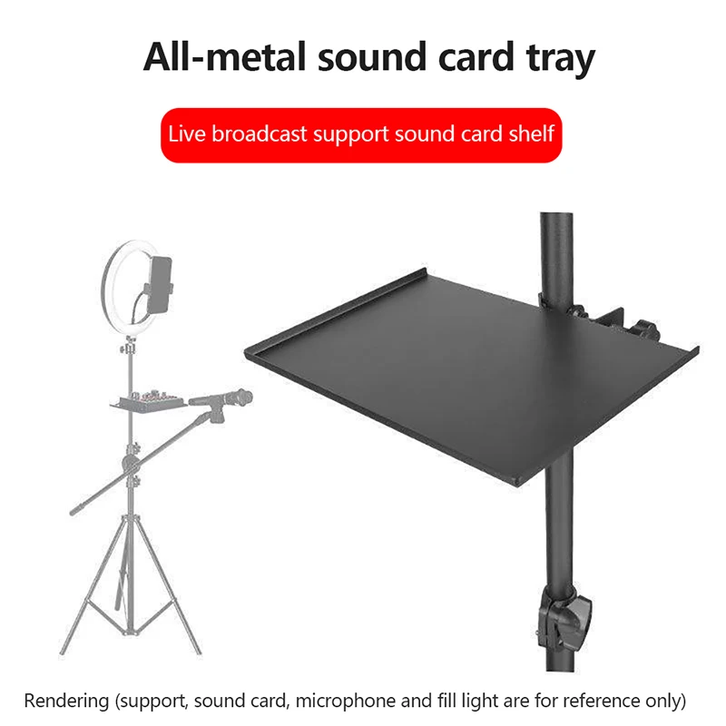

1Pc Sound Card Tray Live Microphone Metal Stand Threaded Clamp Clip Fit for Tripod Bracket Accessories Mobile Phone Bracket