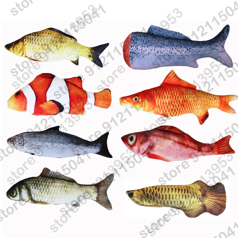 

3D Fish Shape Cat Toy Pet Soft Plush Interactive Gifts Fish Catnip Toys Catnip Stuffed Toys Cat Interaction Training Supplies