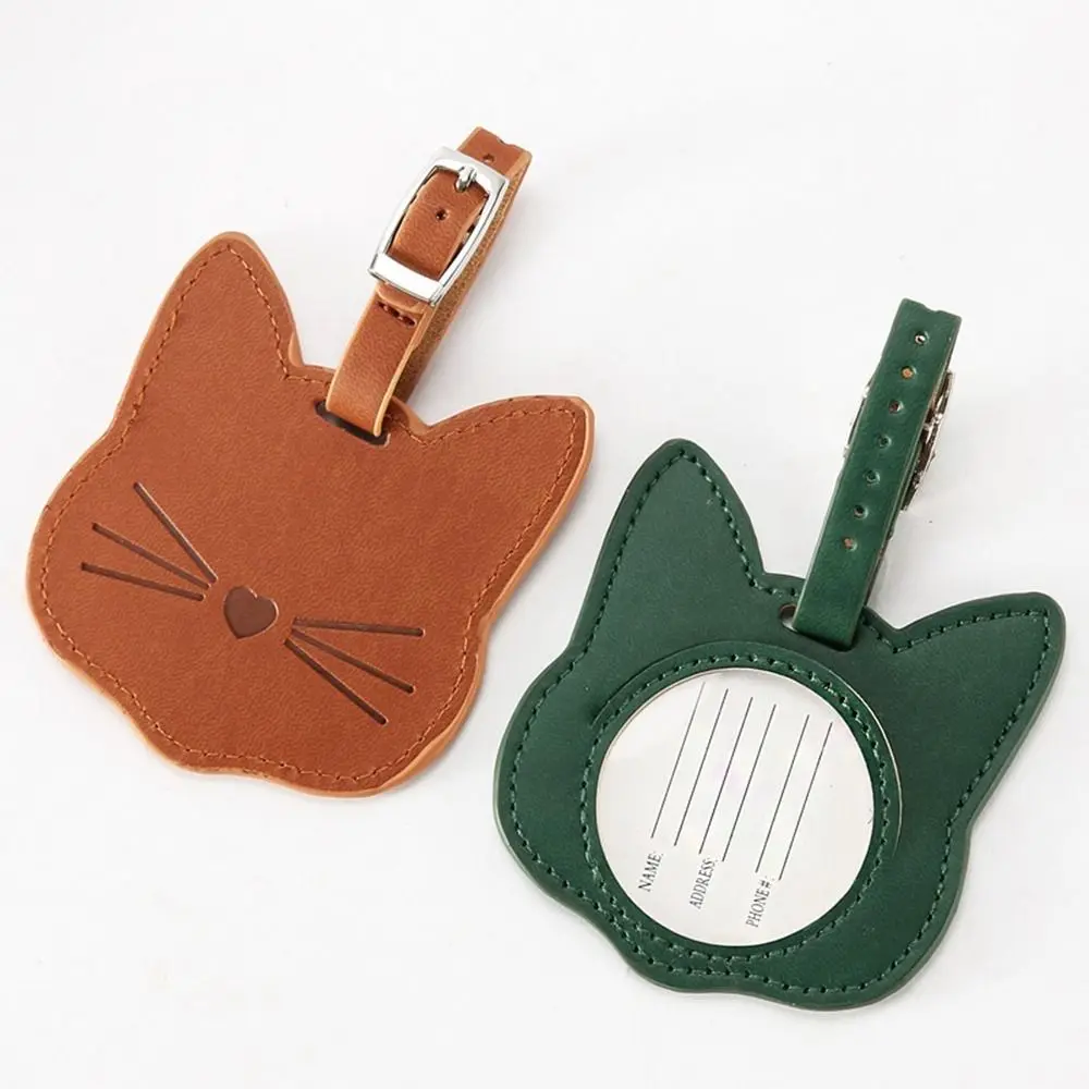 

Check-in Handbag Label PU Leather Baggage Name Tags Luggage Tag Boarding Pass Airplane Suitcase Tag Travel Accessories