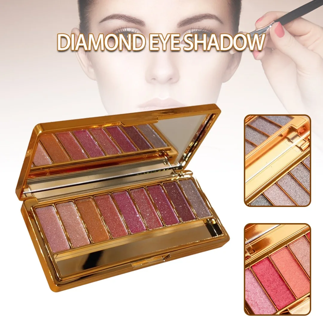 

1 Pc 12 Colors Glitter Eyeshadow Palette Shiny Highlighter Polarized Eye Shadow with Brush for Party Wedding Cosmetics Makeup