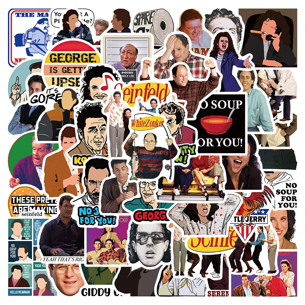 10/30/50PCS American drama Seinfeld Stickers Cute Travel Skateboard Suitcase Guitar Luggage Laptop Funny Sticker Decals