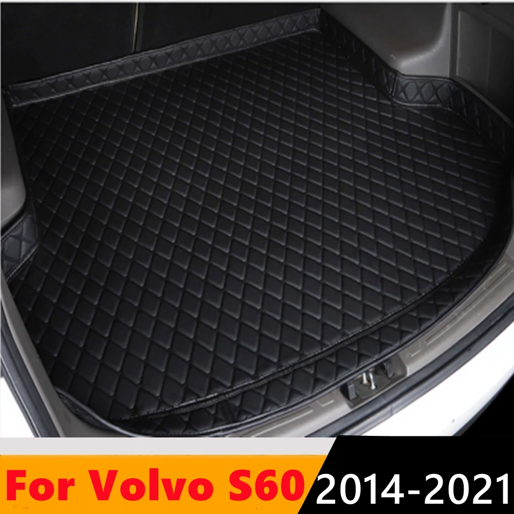 

Sinjayer Car Trunk Mat ALL Weather AUTO Tail Boot Luggage Pad Carpet High Side Cargo Liner Fit For Volvo S60 2014 2015 2016-2021