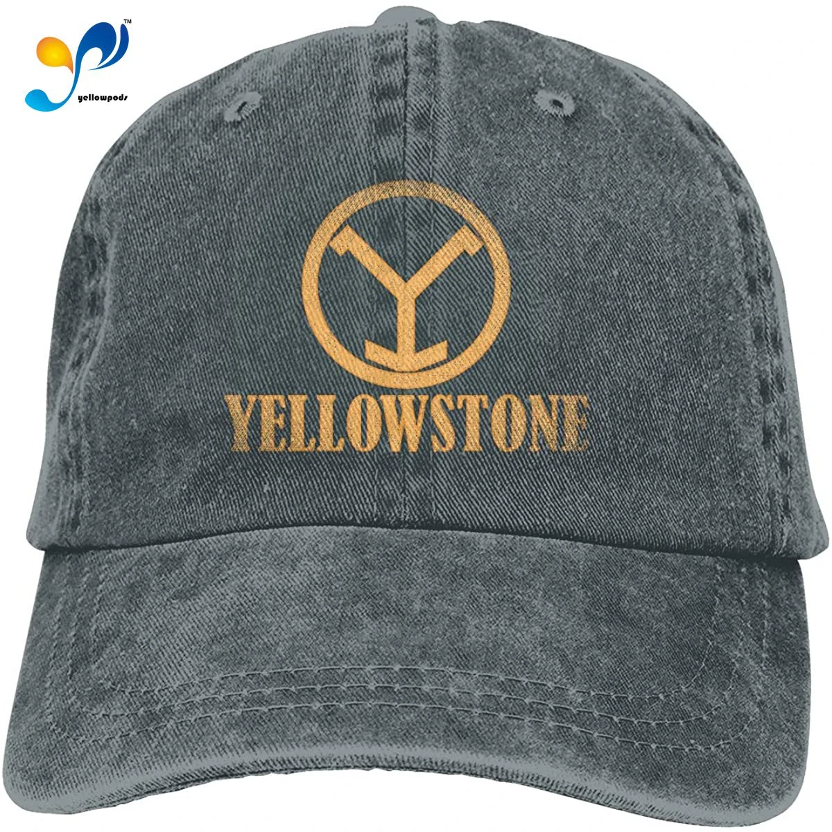 

YAMIKE Yellow-Stone Unisex Denim Baseball Cap Adjustable Comfortable Retro Hat