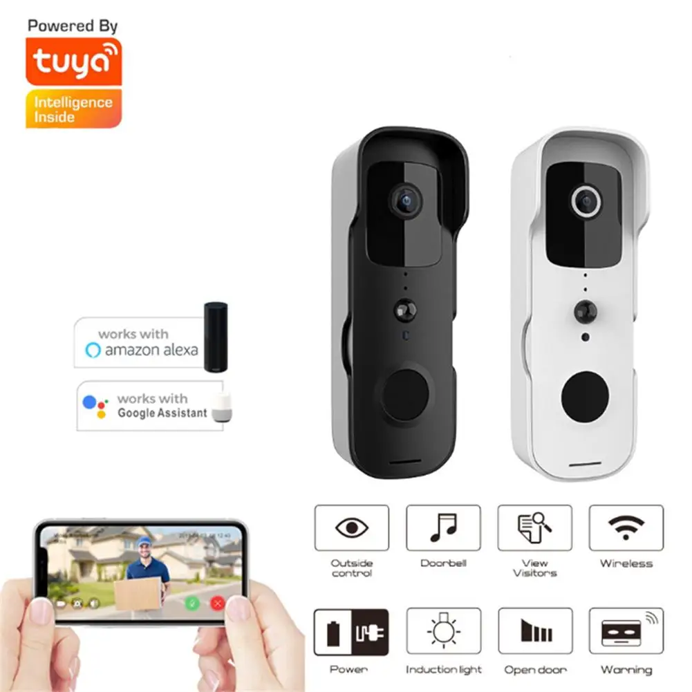 

Умный видеодомофон Tuya, Wi-Fi, 1080P, IP-камера с датчиком движения