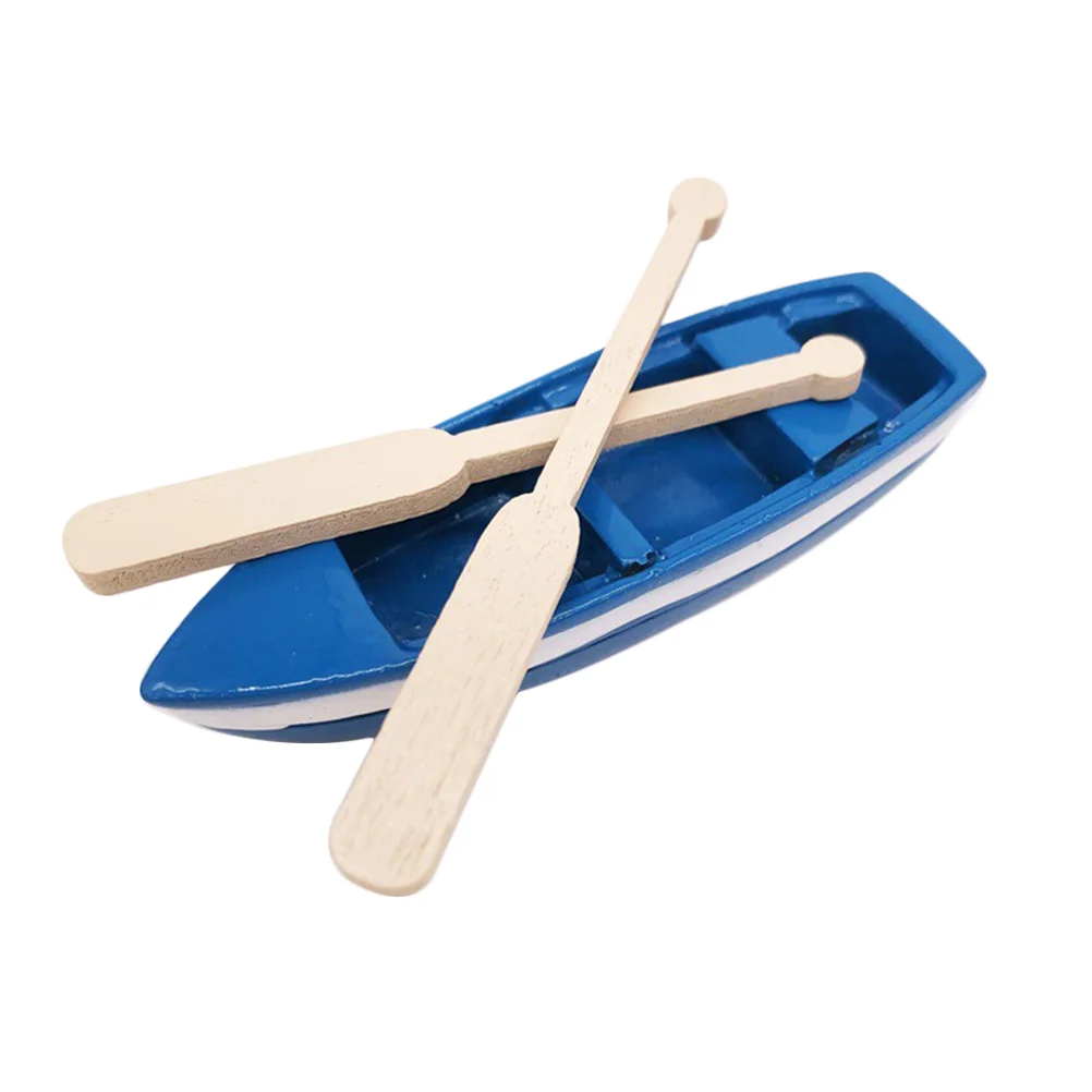 

6 комплектов, модель из смолы, игрушки для океана, сказочные искусства, миниатюрные украшения для пляжного дома, спасательные лодки, весла, прибрежные украшения, кукольный домик