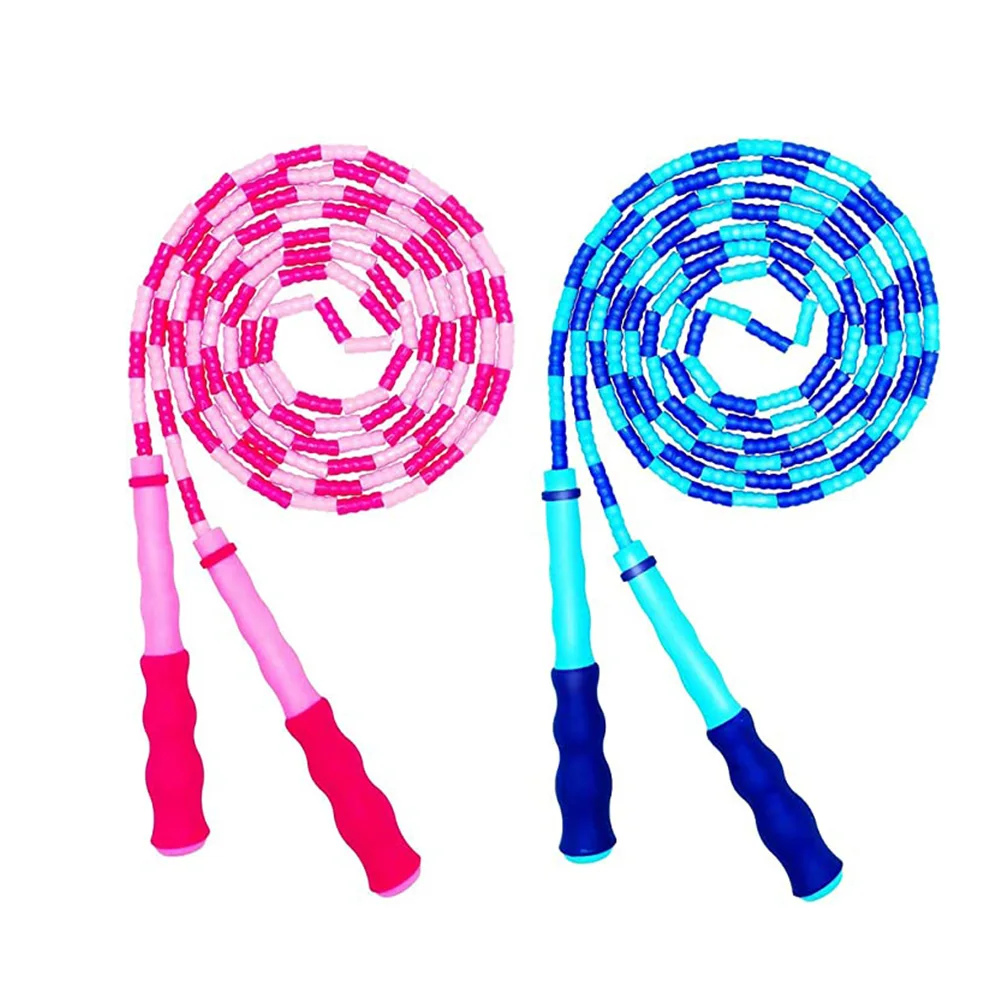 

2.8M Skill Jumping Bamboo Jump Rope PVC Beginners Adult Children Soft Beaded No Tangle Segmented Fitness Jump Rope