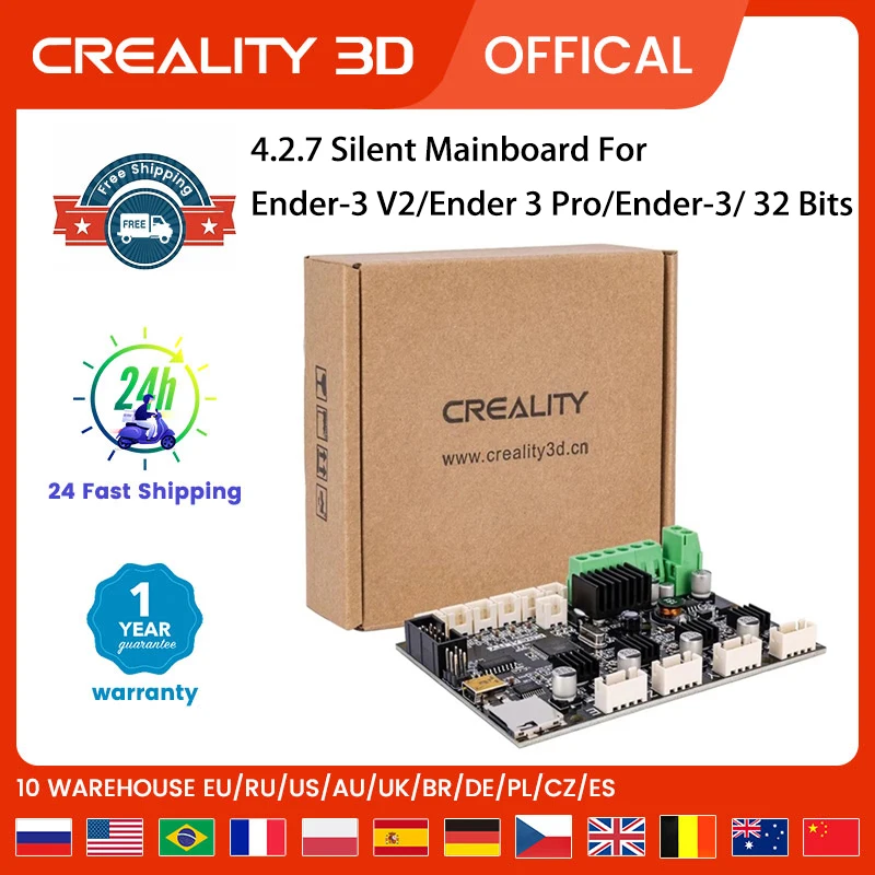 

CREALITY 3D Parts 4.2.7 Silent Mainboard For Ender-3 V2/Ender 3 Pro/Ender-3/Newest Upgrade 32 Bits Motherboard 3D Printer