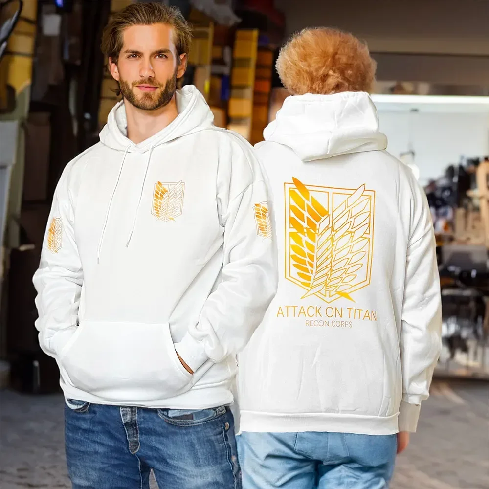 Толстовка унисекс Крылья свободы с графическим принтом атака на Титанов