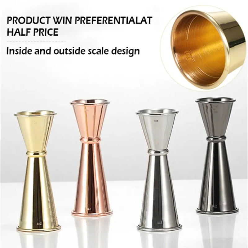 1 унция/2 унции двухсторонняя мерная чашка мохито кружка из нержавеющей стали