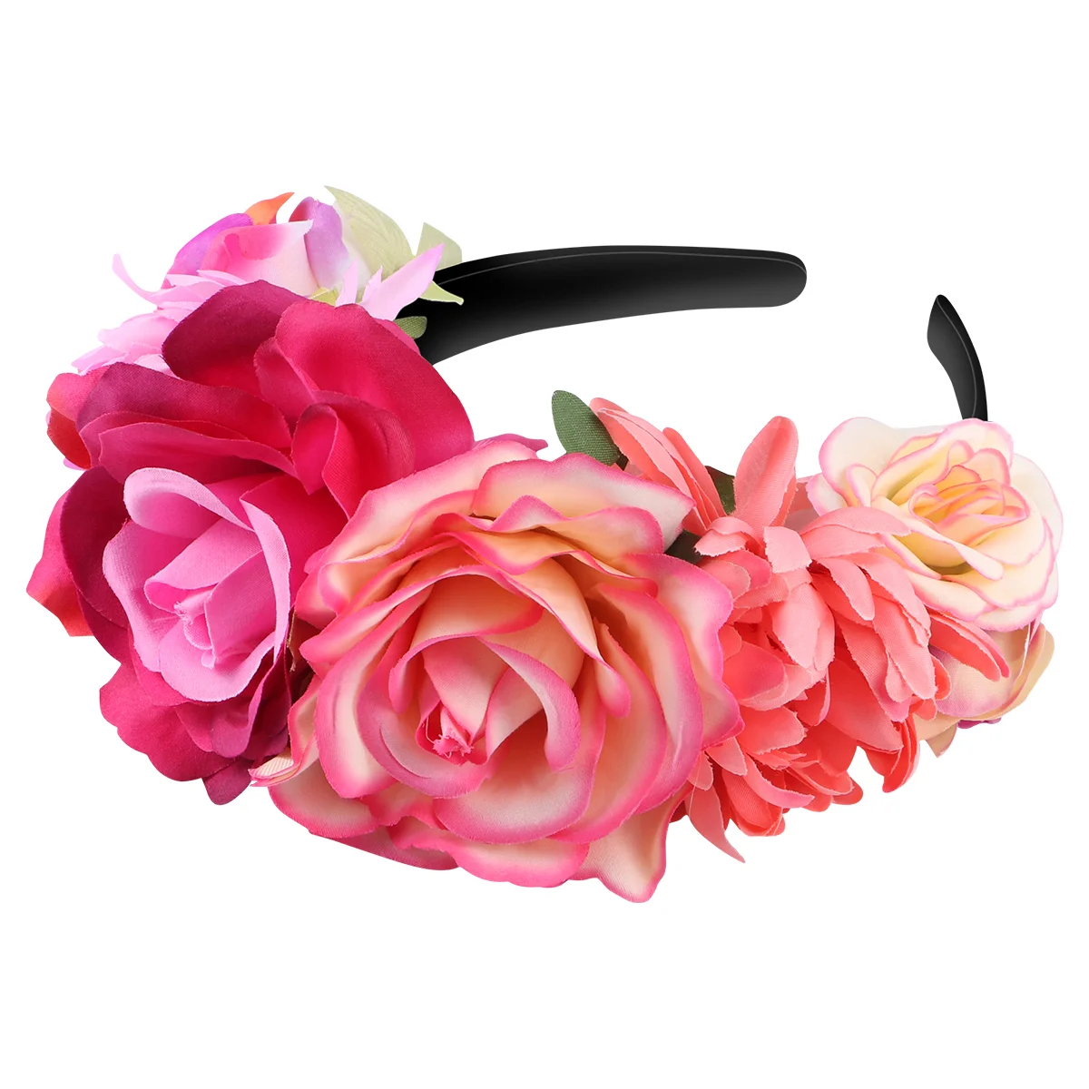 

Floral Headdress Headpiece Flowers Bohemia Hairband Dia De Los Muertos Headband Girl Flower Hair Accessory