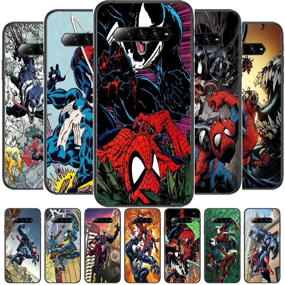 

Venom VS Spider Man Phone Case For xiaomi redmi Black Shark 4 Pro 2 3 3s Cases Helo Black Cover Silicone Back Prett mini cover f