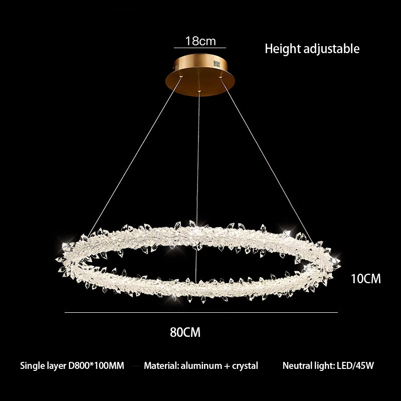 

LED люстра QINGYUNKE, конус льда, прозрачная, белый свет
