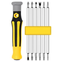 6 in 1 adjustable torx phillips screw drivers portable household tools screwdriver set magnetic precision double head bits
