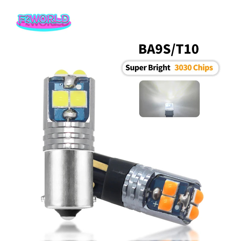 

50 шт. Canbus T10 фонарь супер яркий 194 168 W5W BA9S без ошибок 3030 6SMD парковочная лампа для салона автомобиля фонарь желтого и желтого цвета