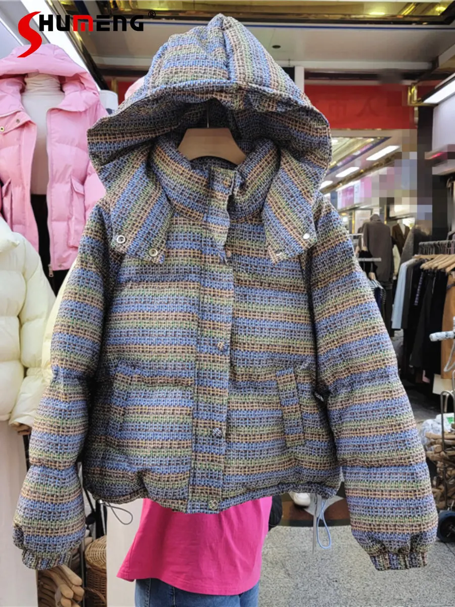 

Женское модное повседневное утепленное пальто с капюшоном, элегантная уличная одежда, простой пуховик из хлопка, новинка зимы 2022