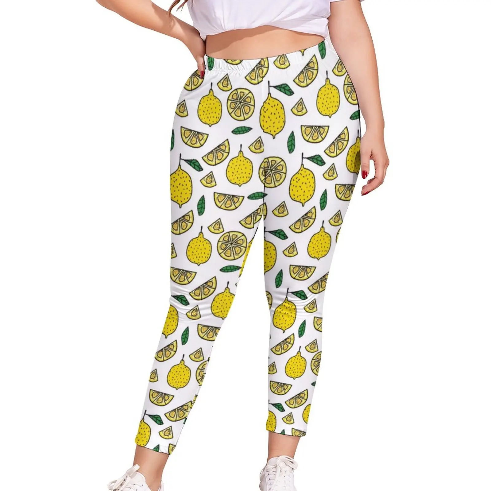 

Lemon Leggings Food Cheap Legging Vintage Women Shaping Work Out Pants