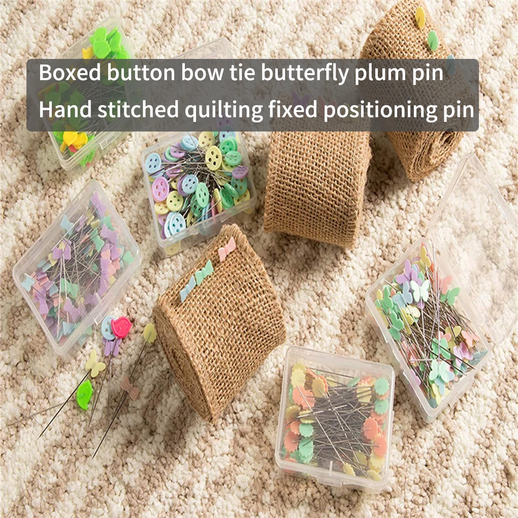 

400 Pieces Pins Sewing Position with Different Heads Portable Jewelry DIY Decoration Tulip Plum Flower for Dressmaker