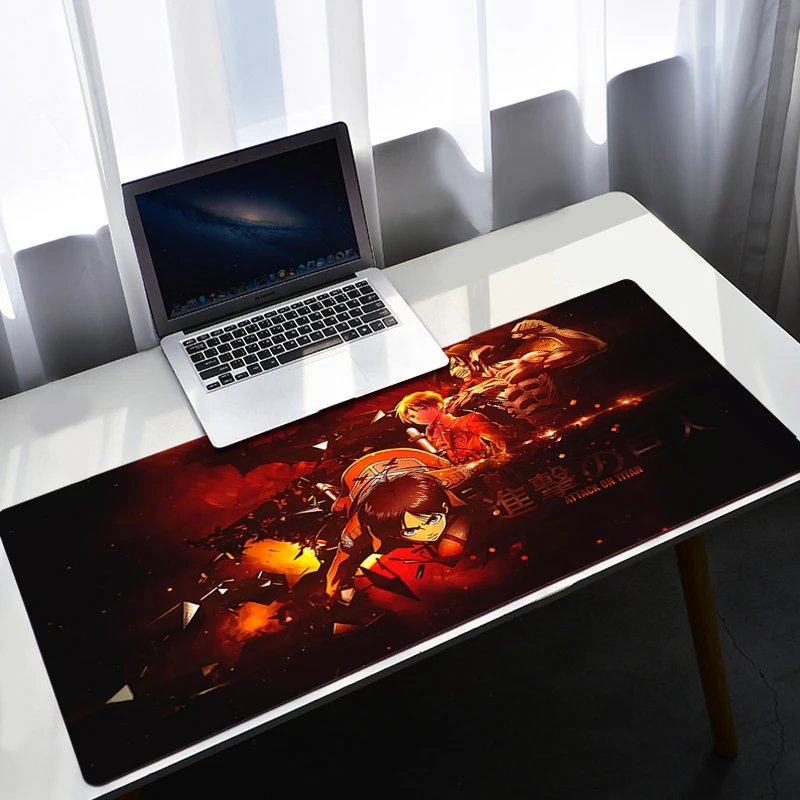 

Attack On Titan Rubber Keyboard Extended Pad Mouse Ped Anime Custom Large Gamer Cabinet Girl Office Accessories Cute Desk Mat