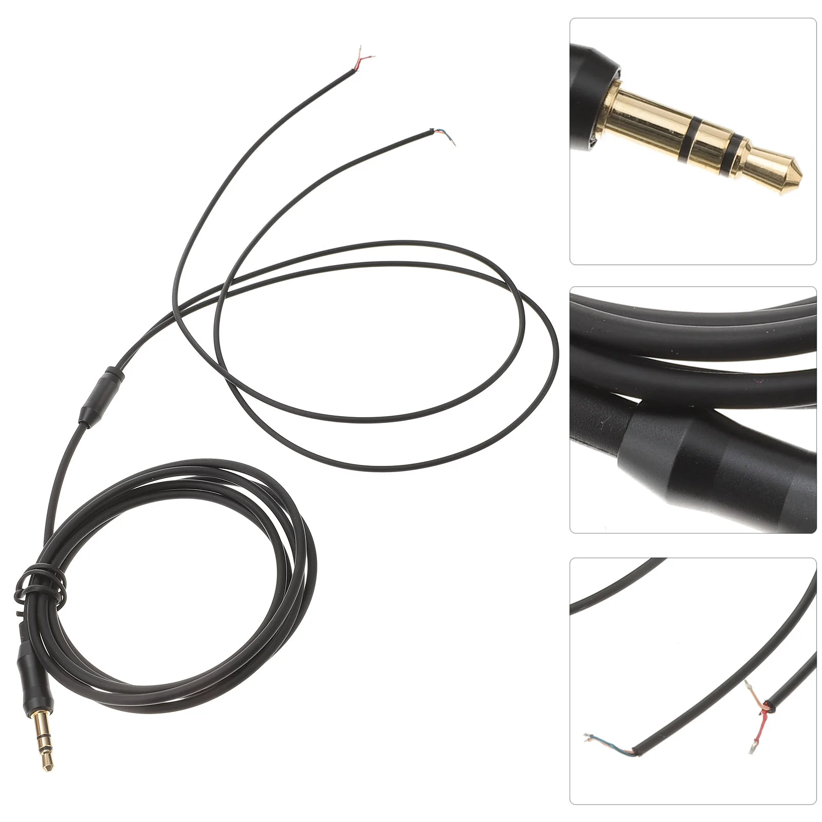 

Cable Earphone Repair Headphone Replacement 5Mm Accessories Wire Line Audio Plugmale Upgrade Jack Bare Extension Cord Connector