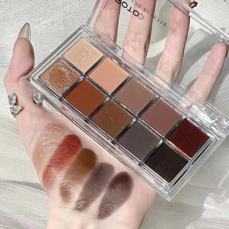 

Matte Glitter Eyeshadow Palette Black Eye Pigments Cosmetic Shimmer And Shine Eye Shadow Makeup Pallete Nude Smokey