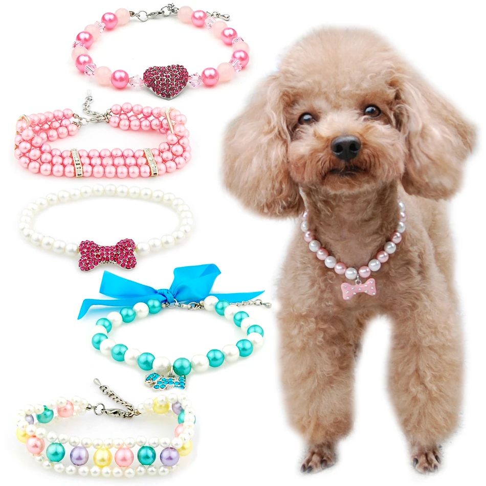 

ABS Pearl Collar for Cats Puppy Small Dogs Pet Jewelry Necklace Pet Products Coleira Pet Accessories Pet Supplies