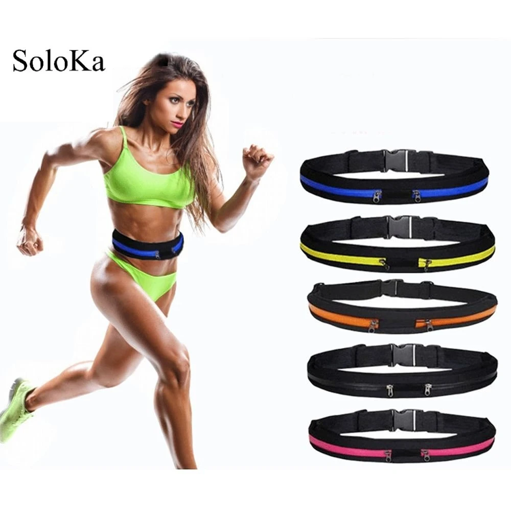 

Сумка на пояс Soloka для мужчин и женщин, карманная Водонепроницаемая Регулируемая сумка для телефона, для бега на открытом воздухе, велоспорт...