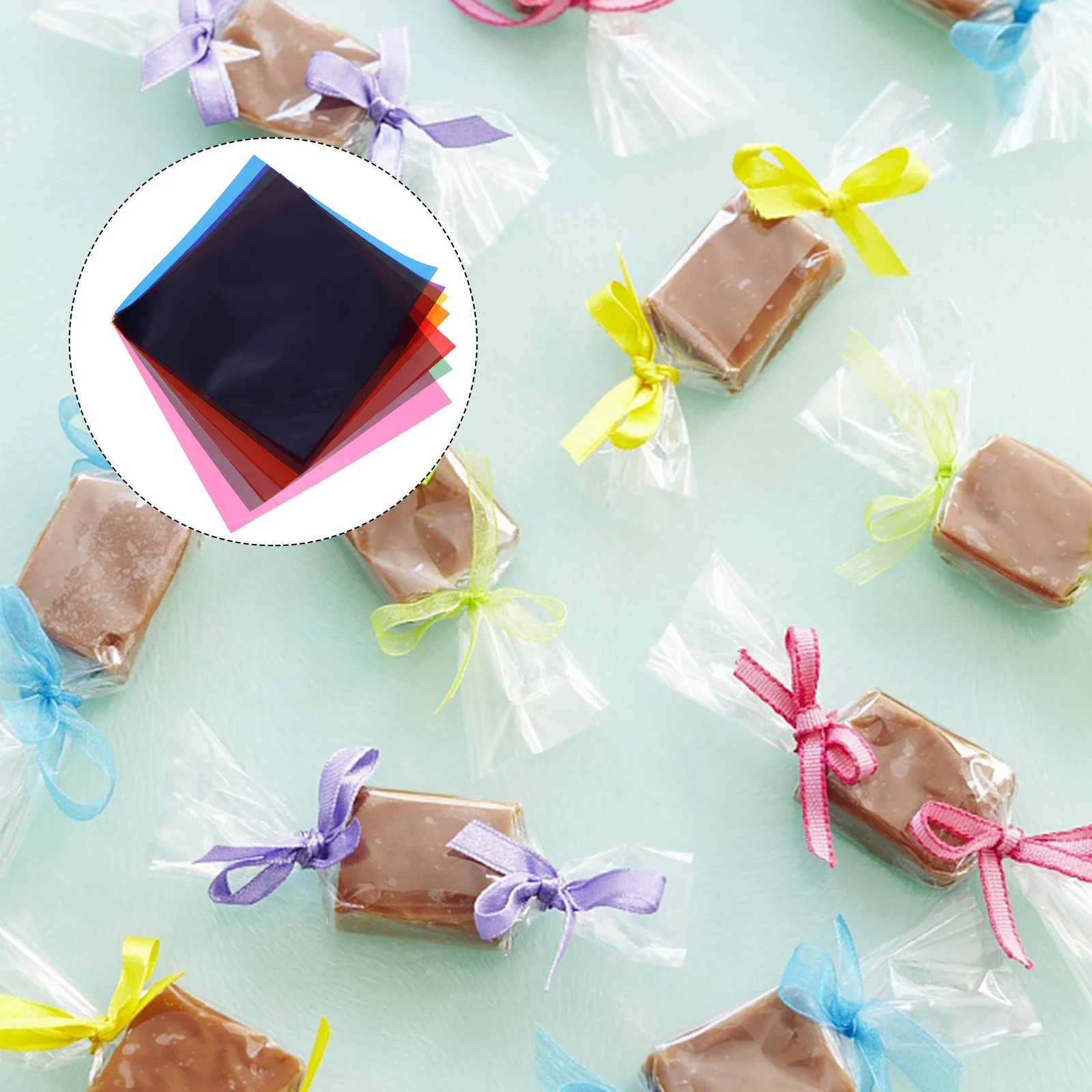 

Paper Candy Wrapping Wrappers Cellophane Nougat Sugar Papers Square Chocolate Wraps Sheet Pet Supply Accessory Packaging Party