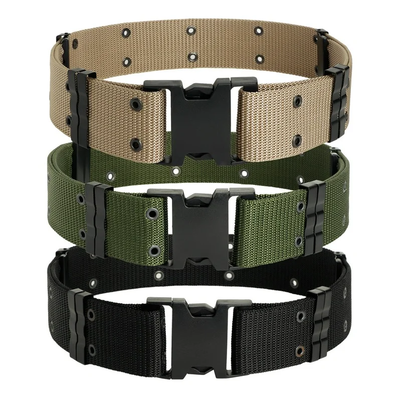 

3 Color 125cm 2022 New Army Style Combat Belts Quick Release Tactical Belt Fashion Men Canvas Waistband Outdoor Waist Trainer