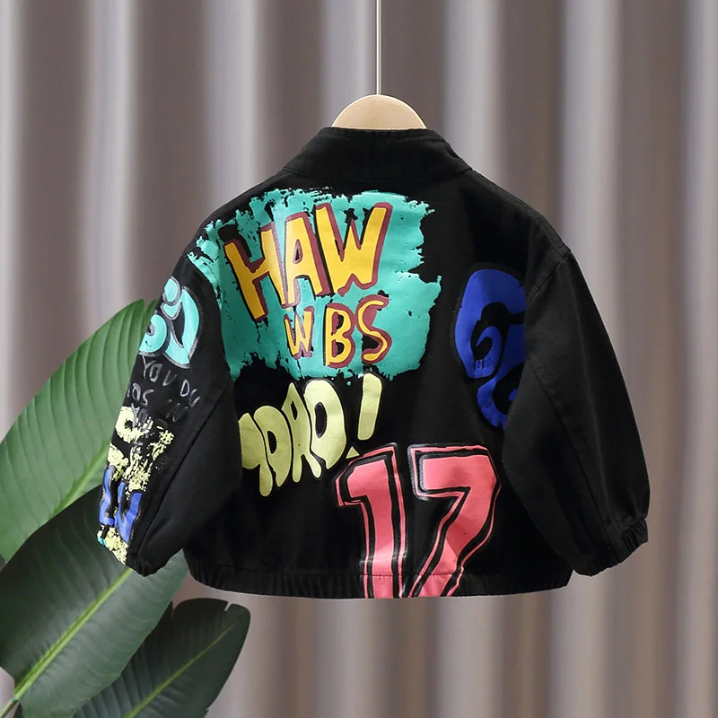 

Boys Coat Jacket Cotton Outerwear Overcoat 2023 Newest Spring Autumn Sport High Quality Children's Warm Clothing