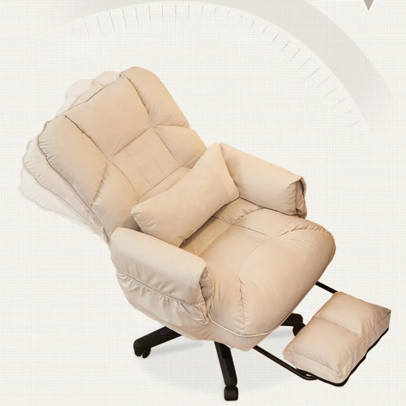 

Reclining Arm Office Chair Ergonomic Comfy Vanity Boss Living Room Office Chair Gaming Swivel Sillon Oficina Furniture SR50OC