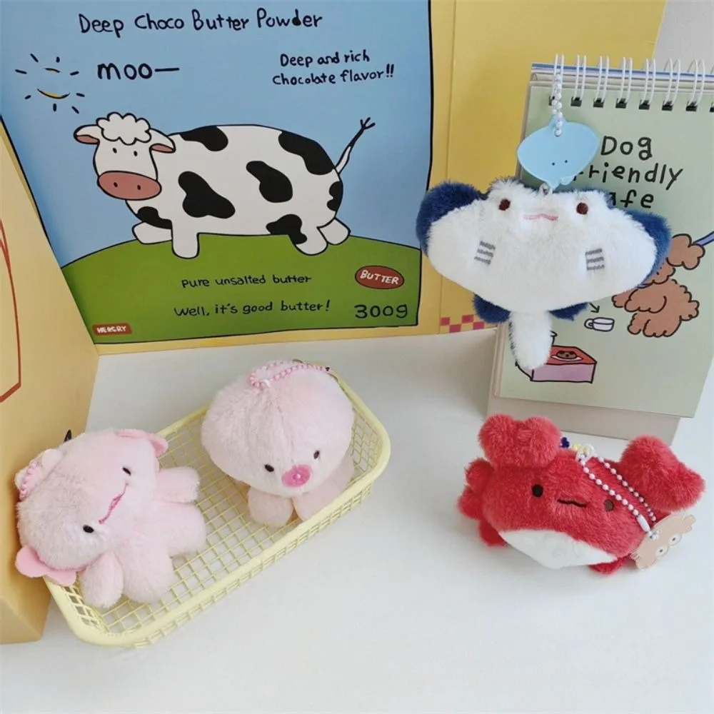 Kawaii плюшевый морской организм брелок краб осьминог плюшевая кукла лучевая рыба