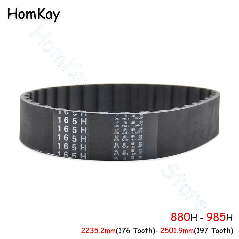 

H Timing Belt Rubber Closed-loop Transmission Belts Pitch 12.7mm No.Tooth 176 177 178 180 185 186 188 190 - 197Pcs width 25 30mm