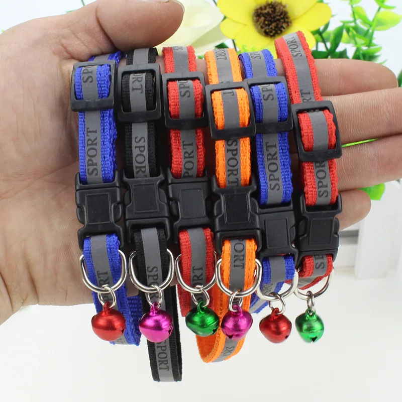 

Spot Wholesale Night Reflective Pet Collar Bell 1.0cm Cat Dog Supplies