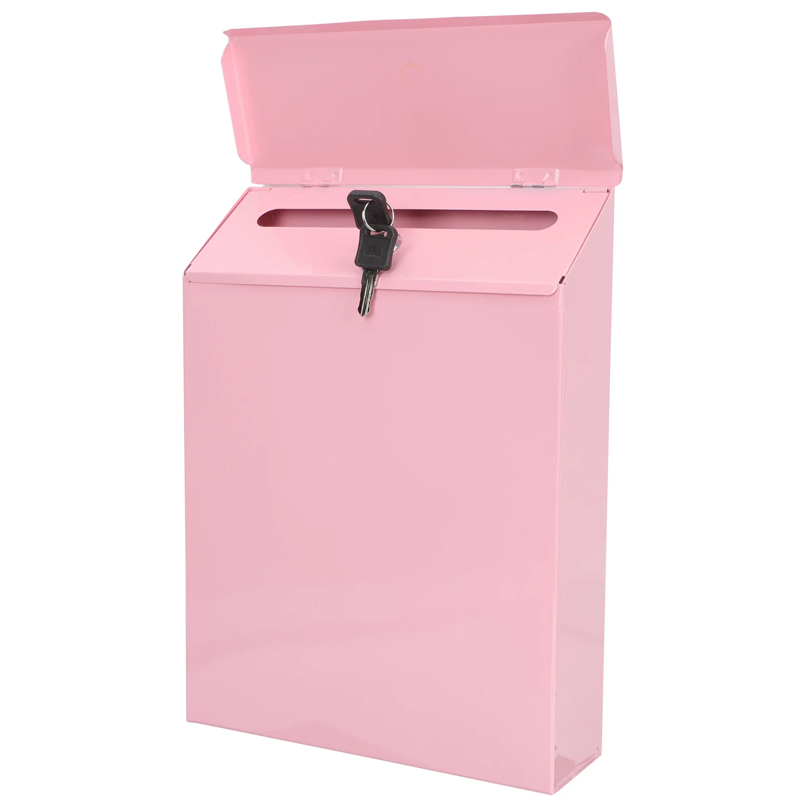 

Indoor Mail Holder Mailbox Lock Wall-mounted 30x23cm Pink Iron Household Suggestion Home Accessory Office