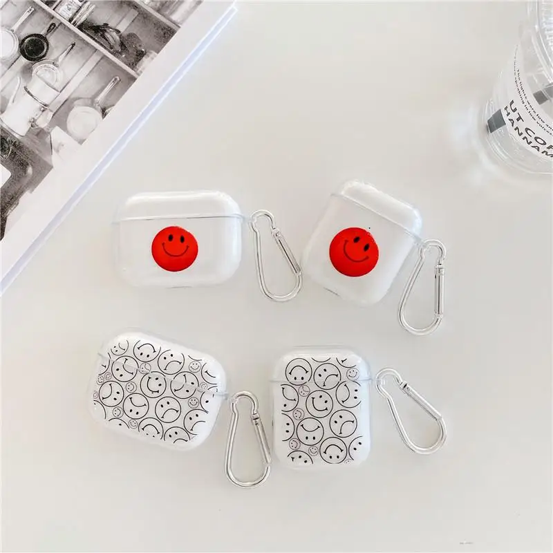 

AirPods Earphone Sleeve Is Suitable For Apple's 123 Generation Transparent Cartoon Soft Shell Smiley Earphone Accessories