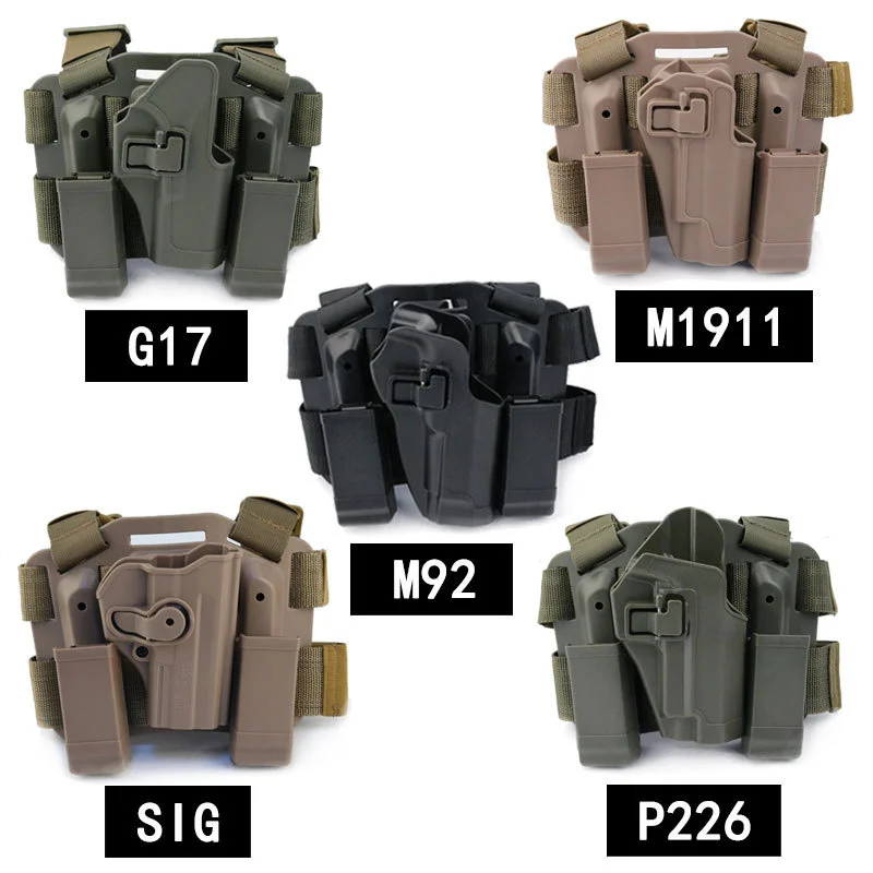 

Outdoor Tactical Gun Holster 1911/M92/G17/P226/SIG/USP Leg Holster Army Fan Field Training Shoot Hunting Holster Military Gear