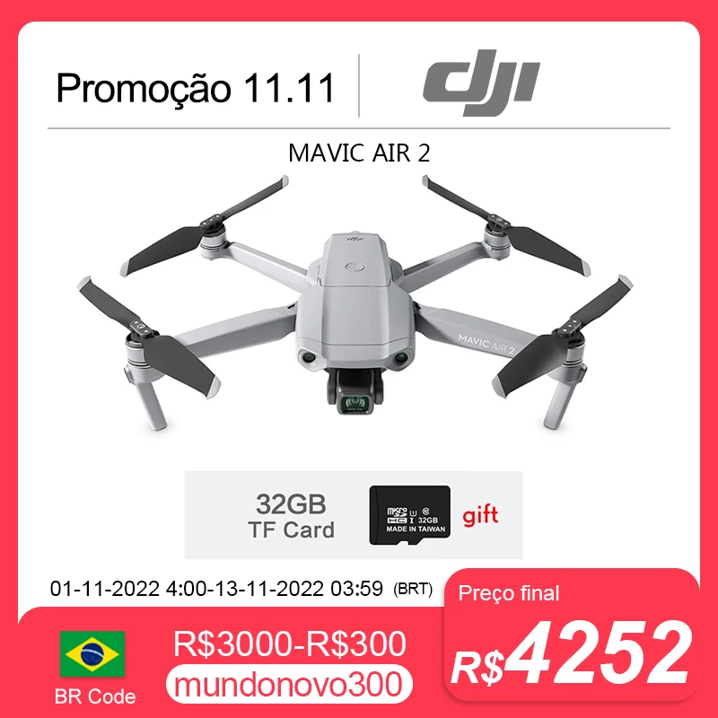 Kup DJI Mavic Air 2/Mavic Air 2 Fly Więcej Combo Kamera Drona Z 4K Gimbal 34-Min Czas Lotu 10km 1080p Transmisja Wideo Oryginał