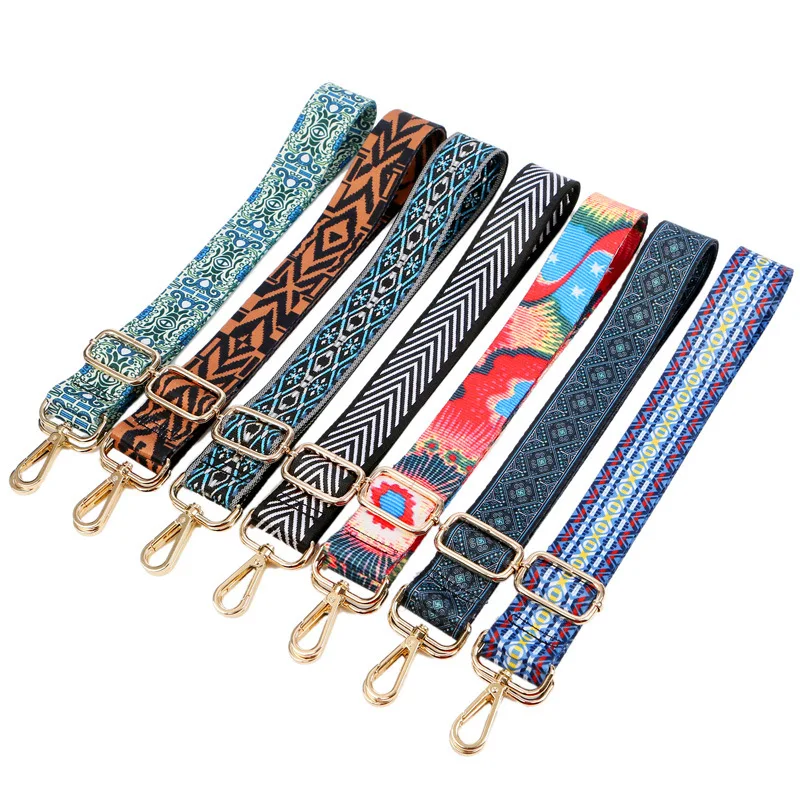 140cm Woven Bag Strap Women's belt for bag accessories Handles Ornament Handbags Shoulder Nylon Cross Body Messenger Belt Ethnic